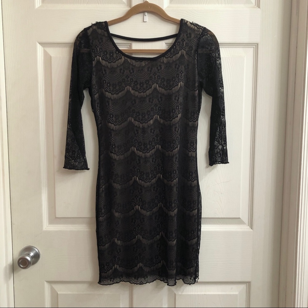 Black lace dress